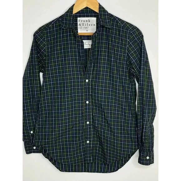 Frank & Eileen Tops - Frank & Eileen women’s plaid shirt size XS Green/Blue